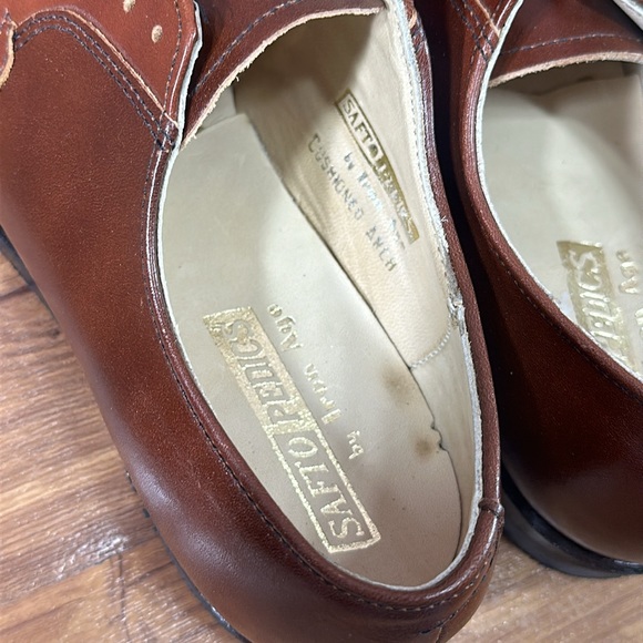 Vintage Safto Pedics by Iron Age MEN 7 BROWN LEATHER STEEL TOE OXFORD work shoes main image 11